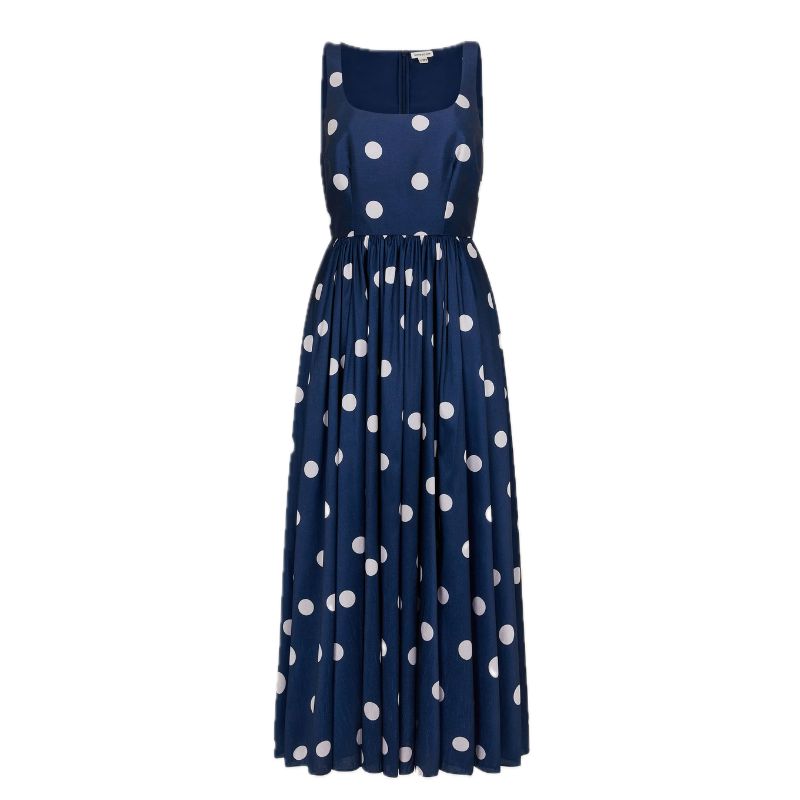 Monsoon, Polka Dot Square Neck Midi Dress