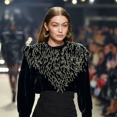 paris, france february 27 gigi hadid walks the runway during the isabel marant ready to wear fashion show as part of the paris fashion week womenswear fallwinter 20202021 on february 27, 2020 in paris, france photo by victor virgilegamma rapho via getty images