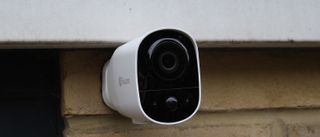 The Swann Xtreem security camera mounted on an exterior wall of a property