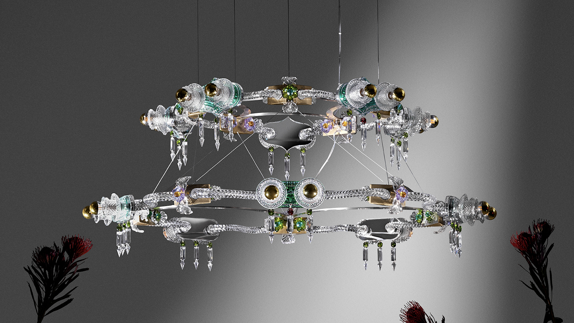 Cropped image of Bethan Laura Wood chandelier for Baccarat