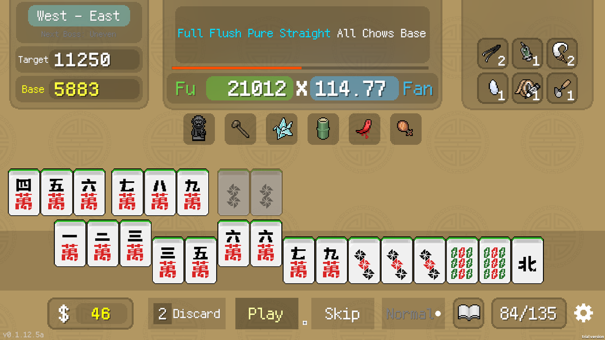 Aotenjo, a mahjong roguelike
