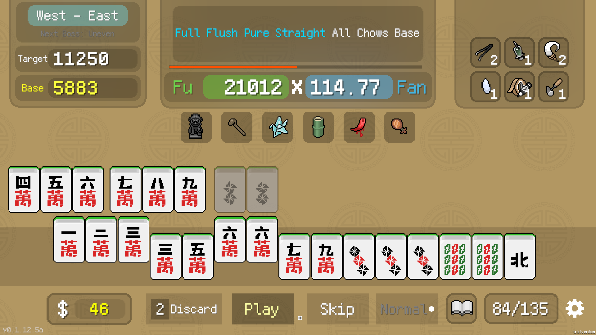 Aotenjo, a mahjong roguelike