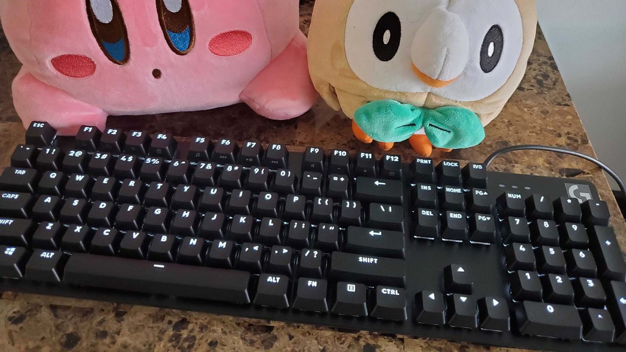 A Logitech G413 on a counter top