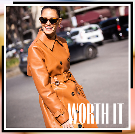 Clothing, Trench coat, Coat, Outerwear, Leather, Overcoat, Jacket, Leather jacket, Fashion, Street fashion, 