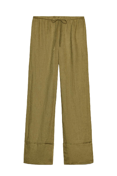 ZARA, 100% Linen Palazzo Pants Zw Collection