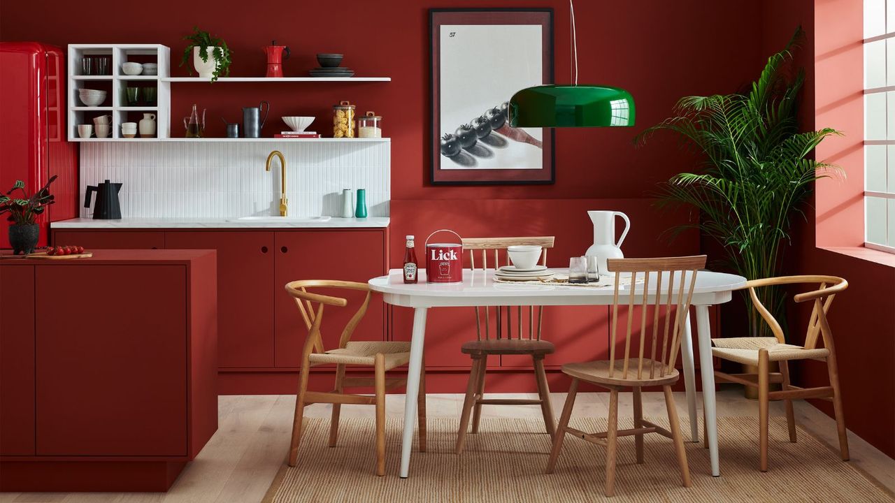 red kitchen