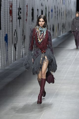 Milan fashion week AW25 trend fringing