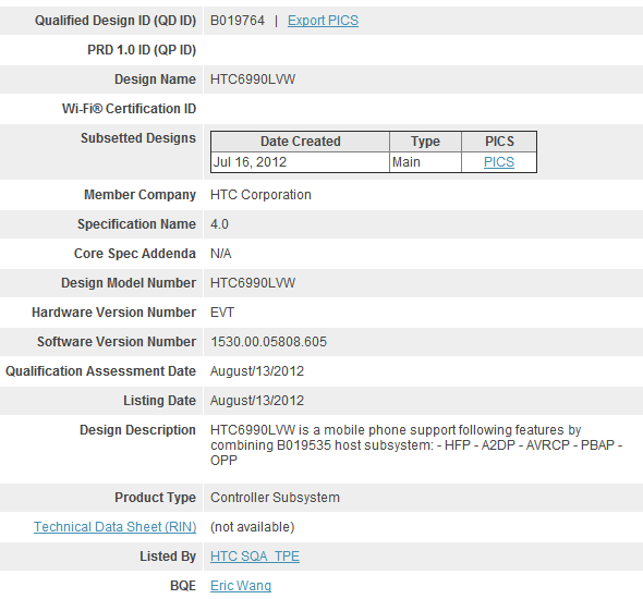 HTC 6990 LVW