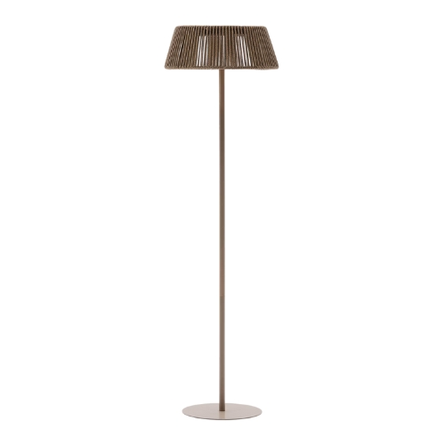 Kave Home, Aldet Outdoor Solar Floor Lamp in Grey Rope Cord 