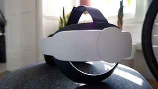 Oculus Quest 2 with Elite Strap in front of window