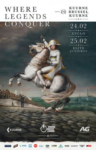 Peter Sagan rides high in the Kuurne-Brussel-Kuurne poster