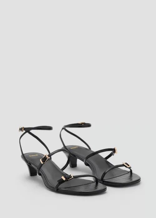Kitten-Heel Sandals With Buckle