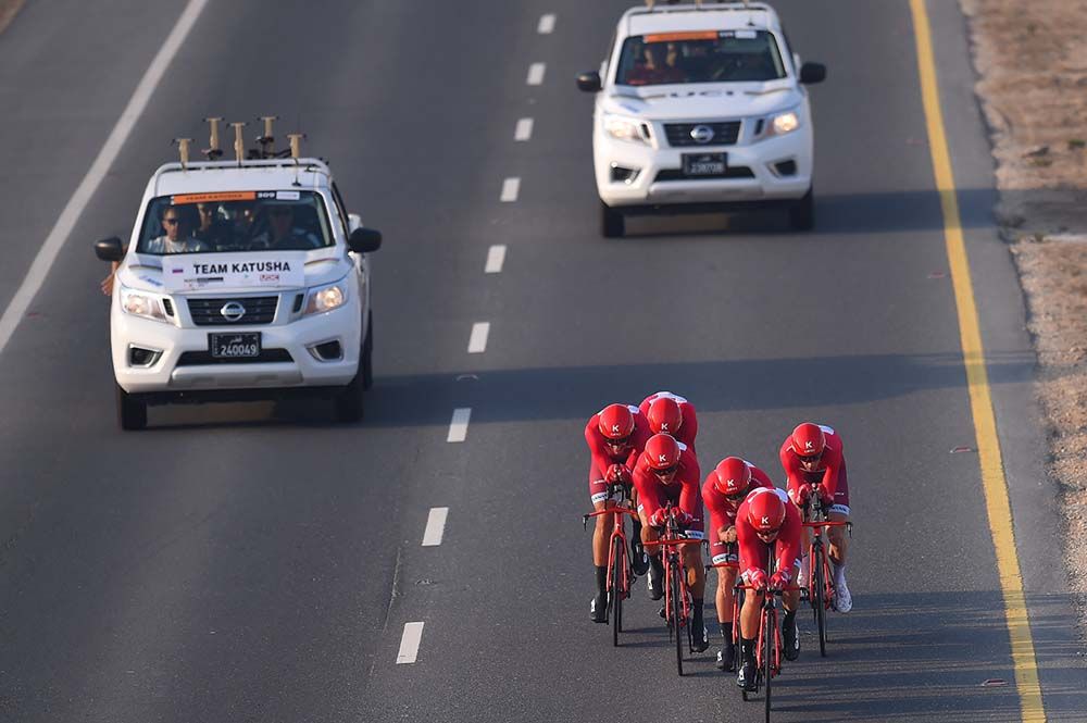 The Katusha team finished eighth