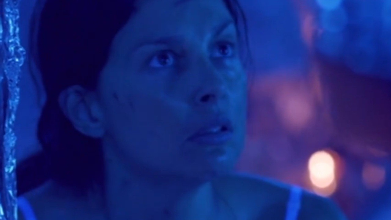 Ashley Judd inside a tinfoil covered room in Bug