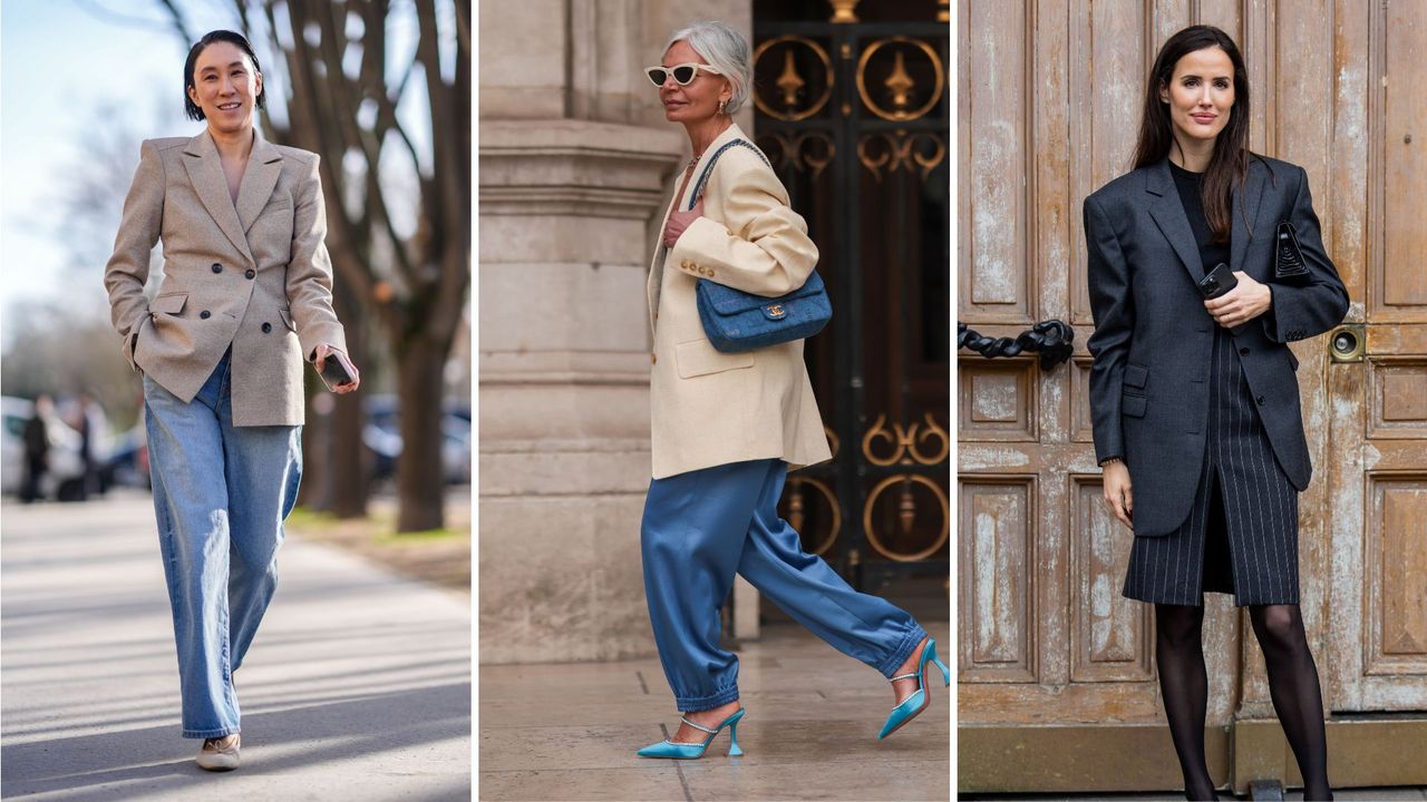 Three women showing how to style a blazer