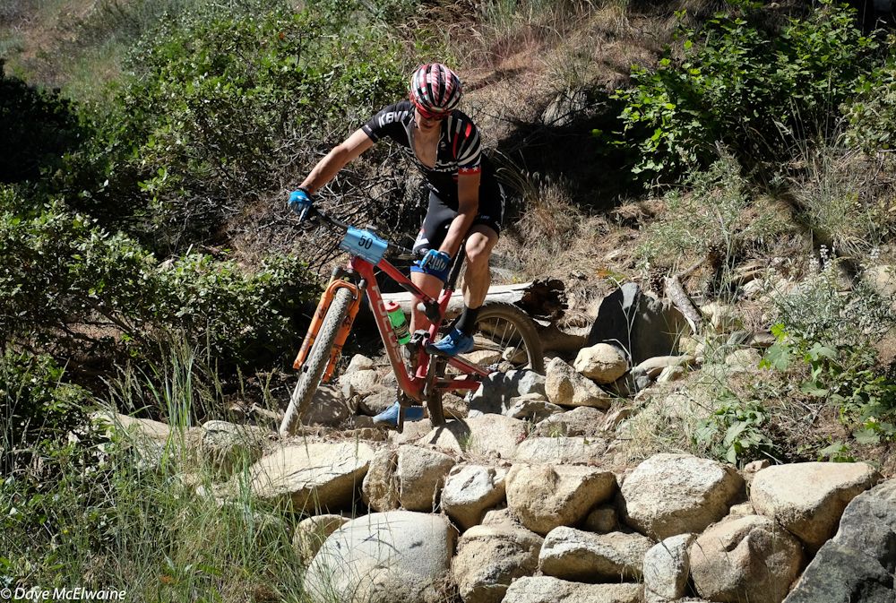 Stephen Ettinger (Focus Shimano) fell slightly off the pace of the leaders during the second lap