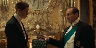 Harris Dickinson and Ralph Fiennes in The King's Man