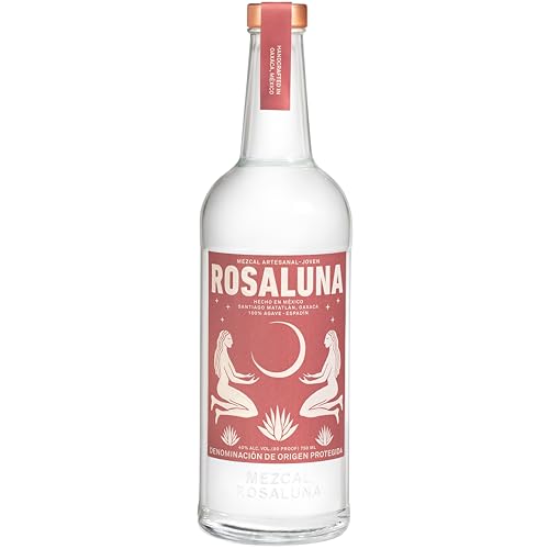 Rosaluna Mezcal Espad&amp;iacute;n 70cl, 40% Abv &amp;ndash; Handcrafted Organic Oaxaca Agave Spirit &amp;ndash; Smooth, Lightly Smoked Mezcal for Sipping &amp;amp; Premium Cocktails, Vegan &amp;amp; Gluten-Free Certified
