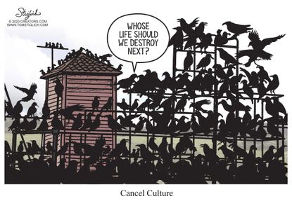 Editorial Cartoon U.S. cancel culture