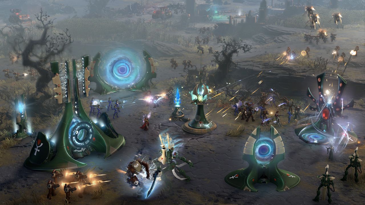 And, here's that very base under attack by Space Marines