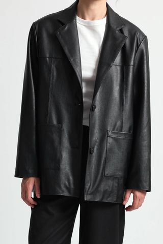 Almina Concept, Oversized Faux Leather Jacket