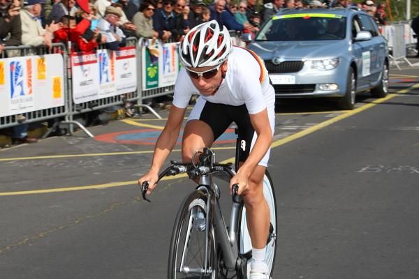 German time trial Champion and previous leader in the Tour de l'Aude, Trixi Worrack (Noris Cycling) starts.