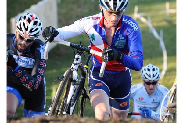 U23 leader Luke Keough in traffic