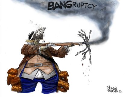 Editorial Cartoon U.S. NRA bankruptcy
