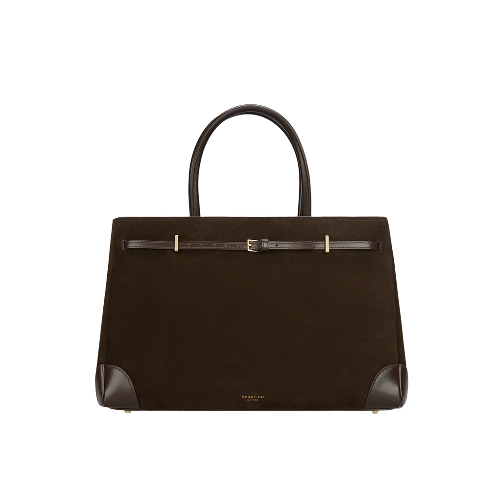 Espresso Suede Book Tote Bag 33