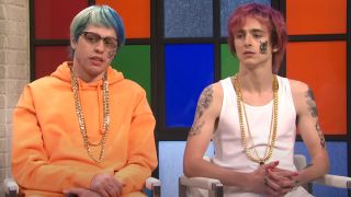 Pete Davidson and Timothee Chalamet as the rap duo on SNL.