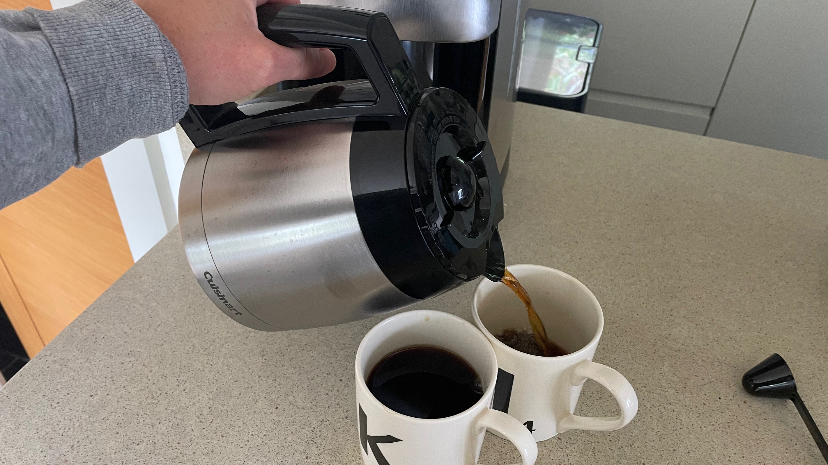 Pour the carefree coffee that comes with Cuisinart Grind & Brew