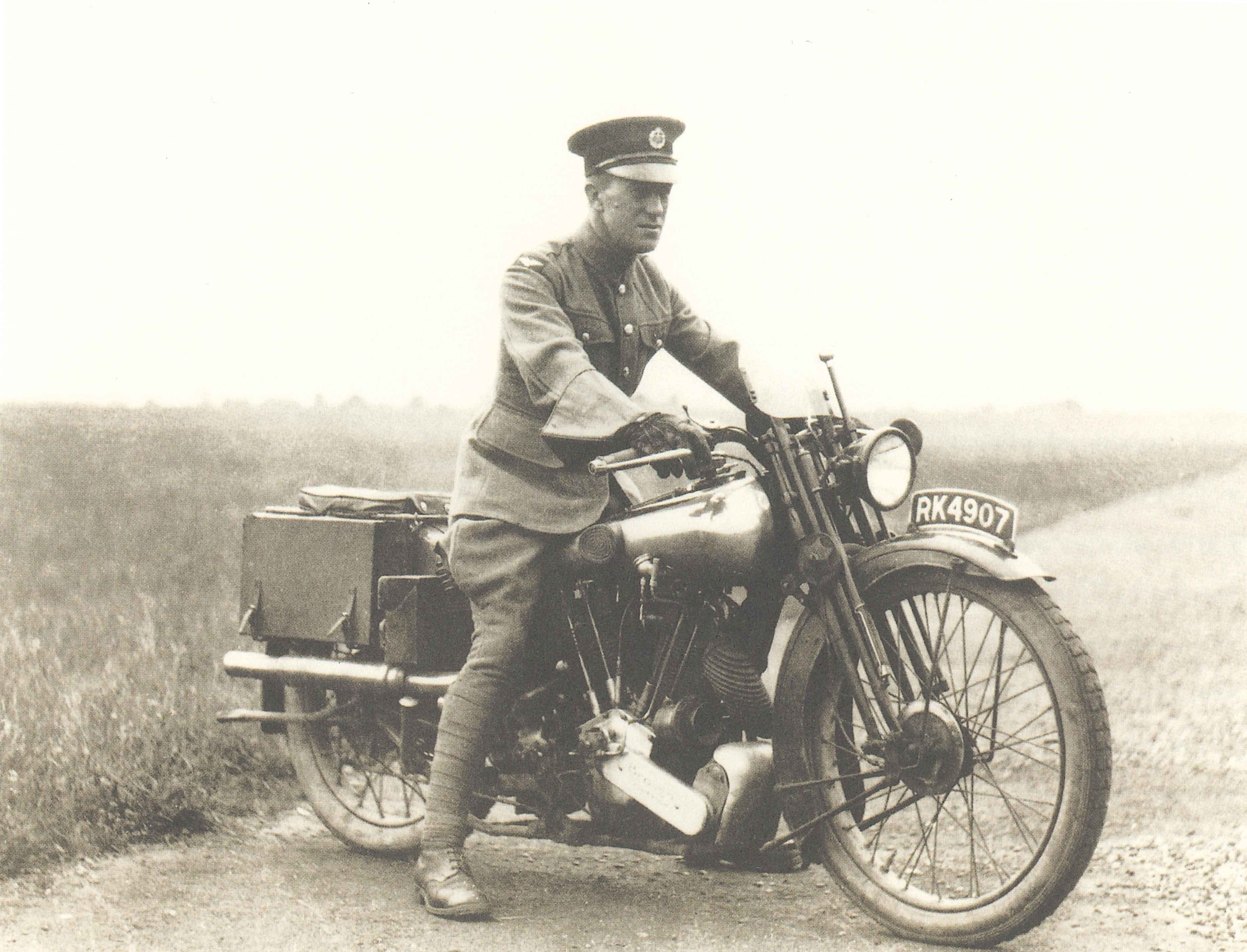 T E Lawrence on his Brough Superior