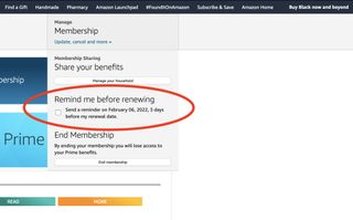Amazon Prime end membership