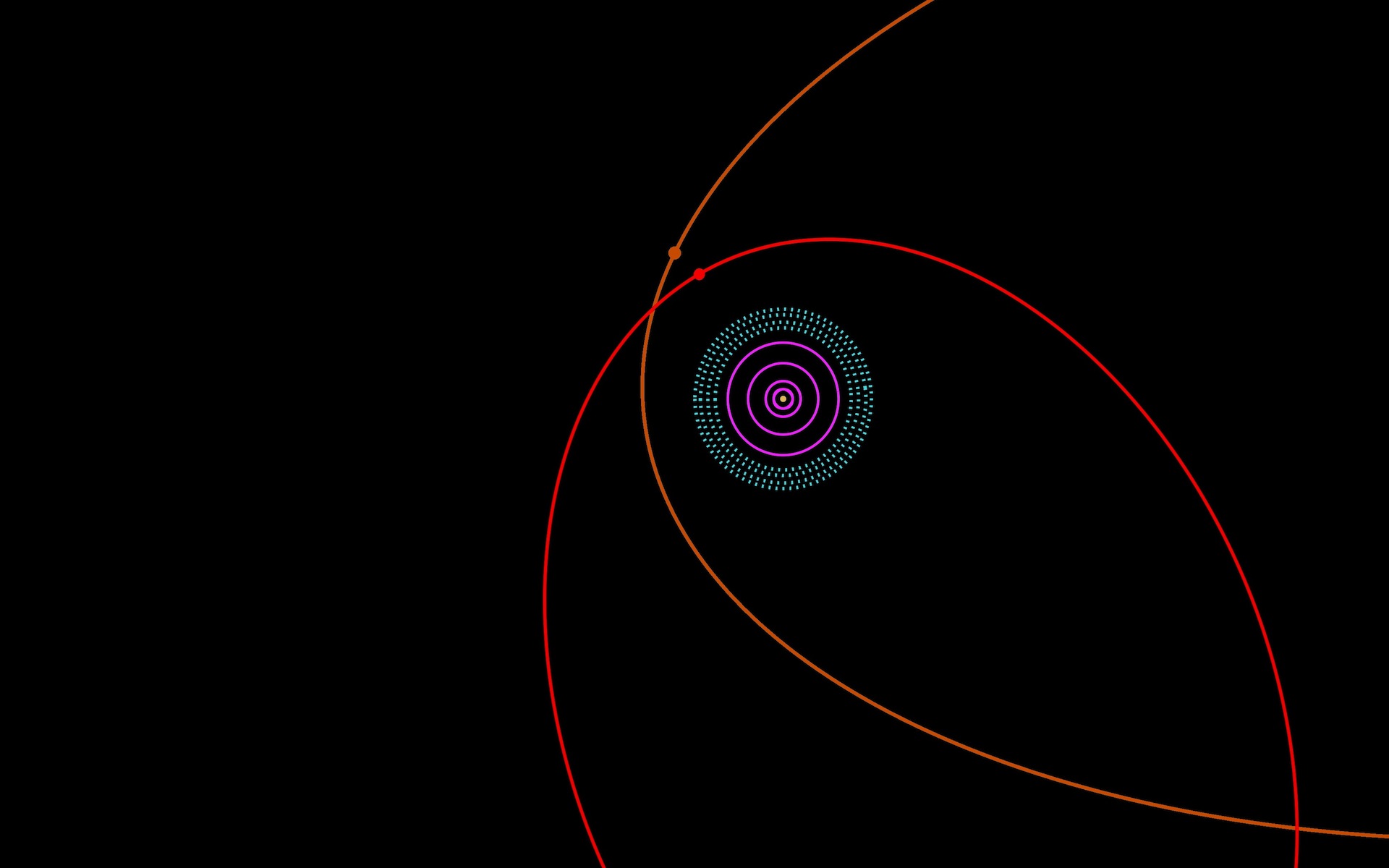 Orbit Diagram for Outer Solar System 