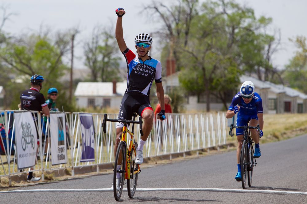 Chris Blevins wins stage 2 at Tour of the Gila.