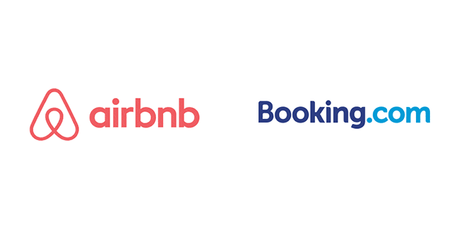 Airbnb and Booking.com switching colours
