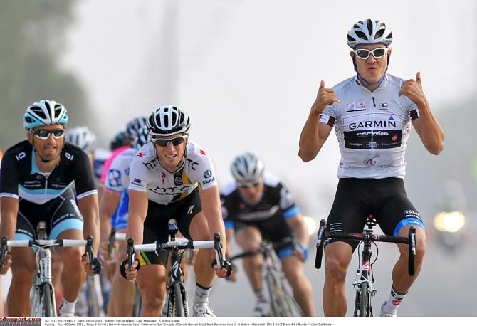 Heinrich Haussler (Garmin) got his win on stage 3 of the 2011 Tour of Qatar