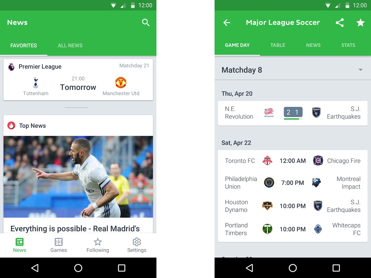 Onefootball (Android, iOS: Free)