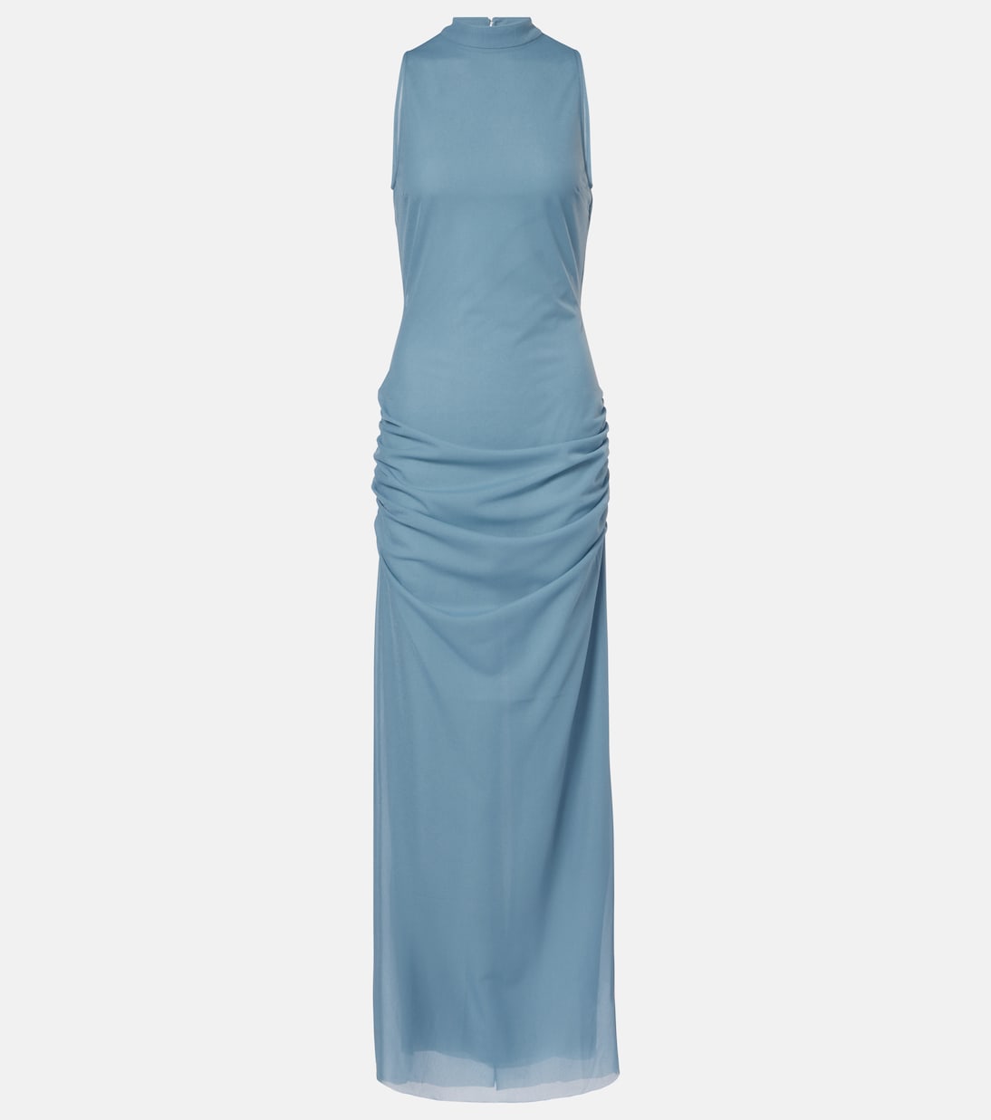 Ruby Open-Back Semi-Sheer Cocktail Dress