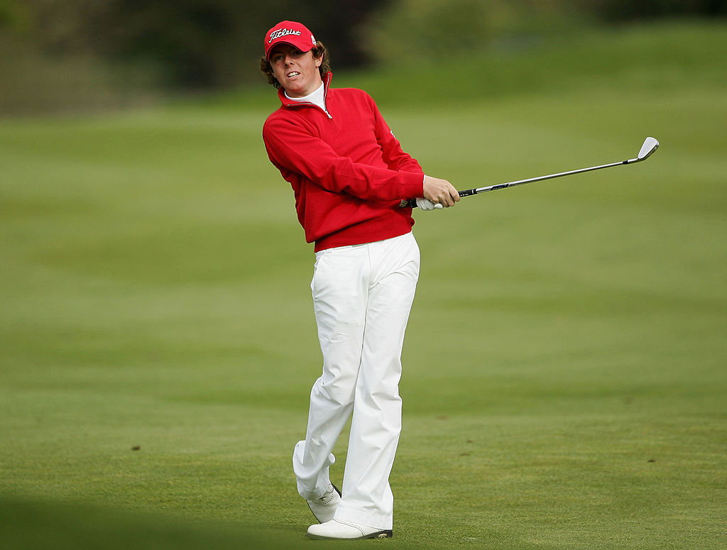 Amateur, Rory McIlroy of Ireland during the Nissan Irish Open at Carton House Golf Club on May 19, 2005