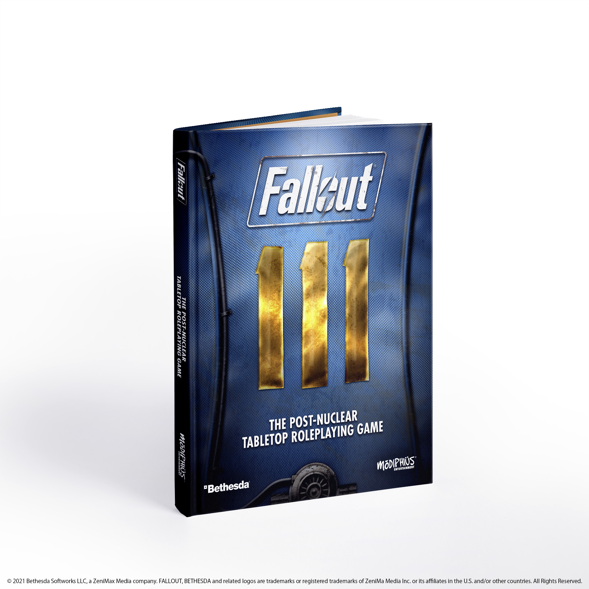 An image of the book and box for Fallout: The Roleplaying Game, a tabletop RPG based on the Fallout series.