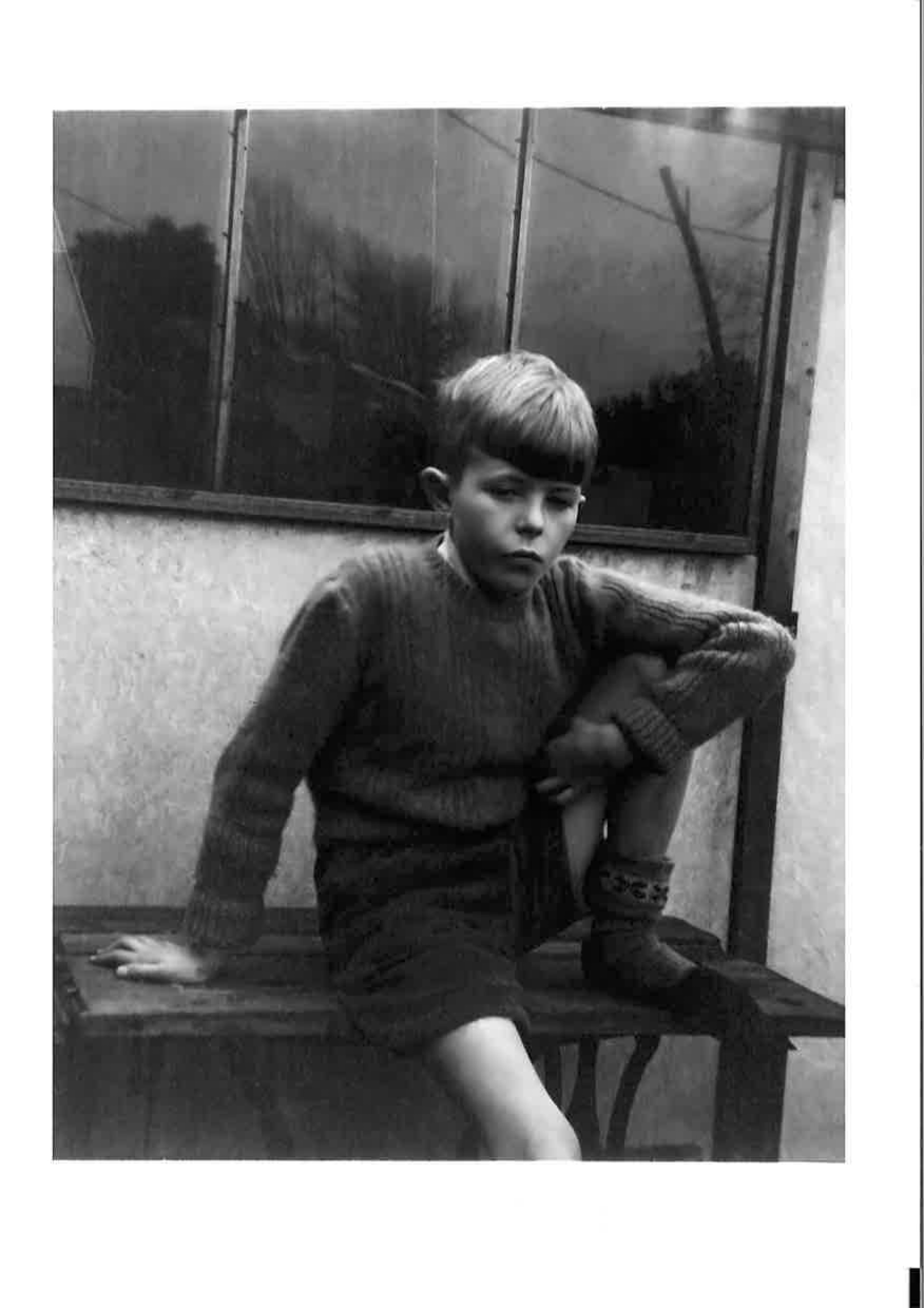 David Bowie on a bench