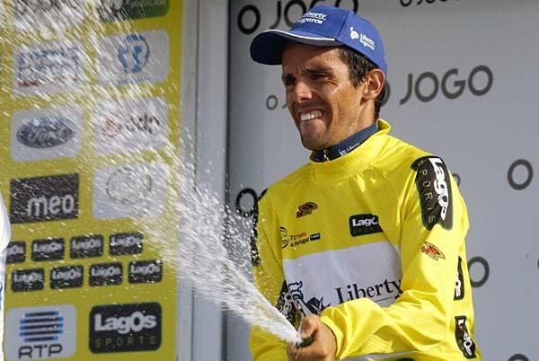 Nuno Ribeiro (Liberty Seguros) celebrates on the podium.