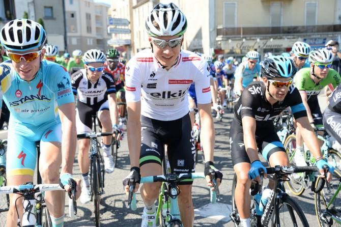 Wilco Kelderman (Belkin) in the best young riders jersey