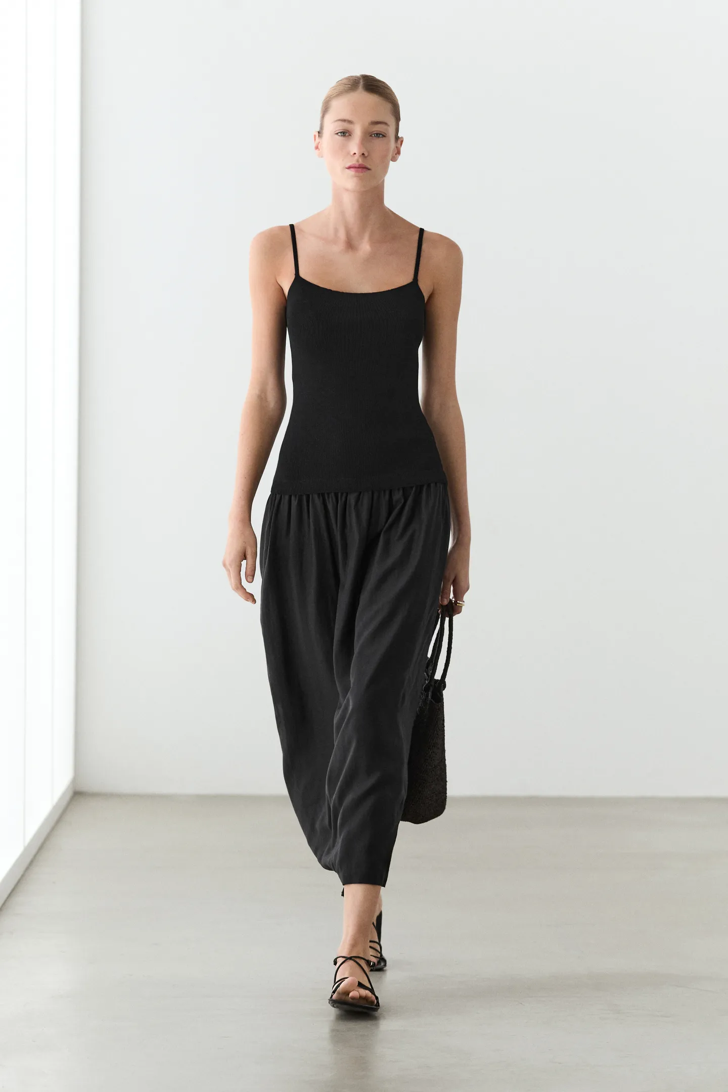 Massimo Dutti, Combined Strap Midi Dress