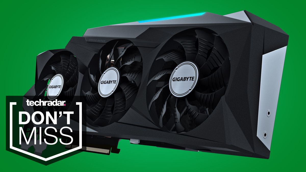 Gigabyte Gaming GeForce RTX 3080 Ti on green background