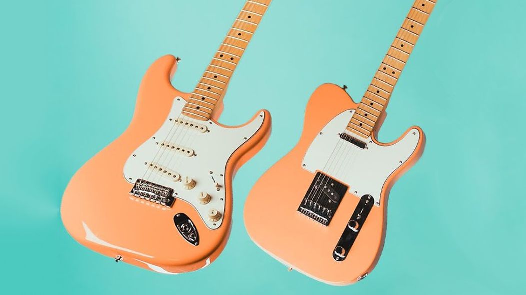 Fender&#039;s Pacific Peach Player Stratocaster and Telecaster