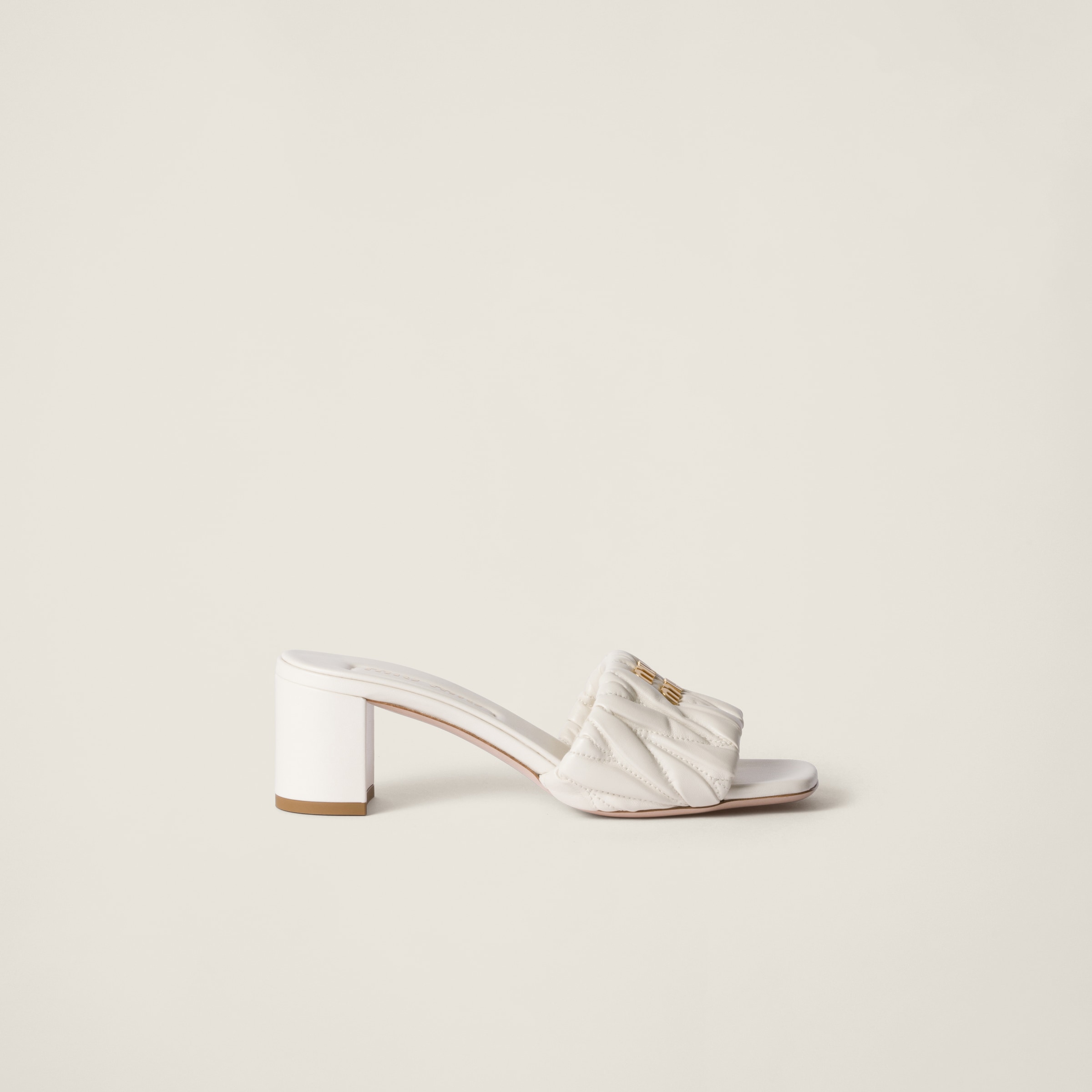 Matelassé Nappa Leather Slides