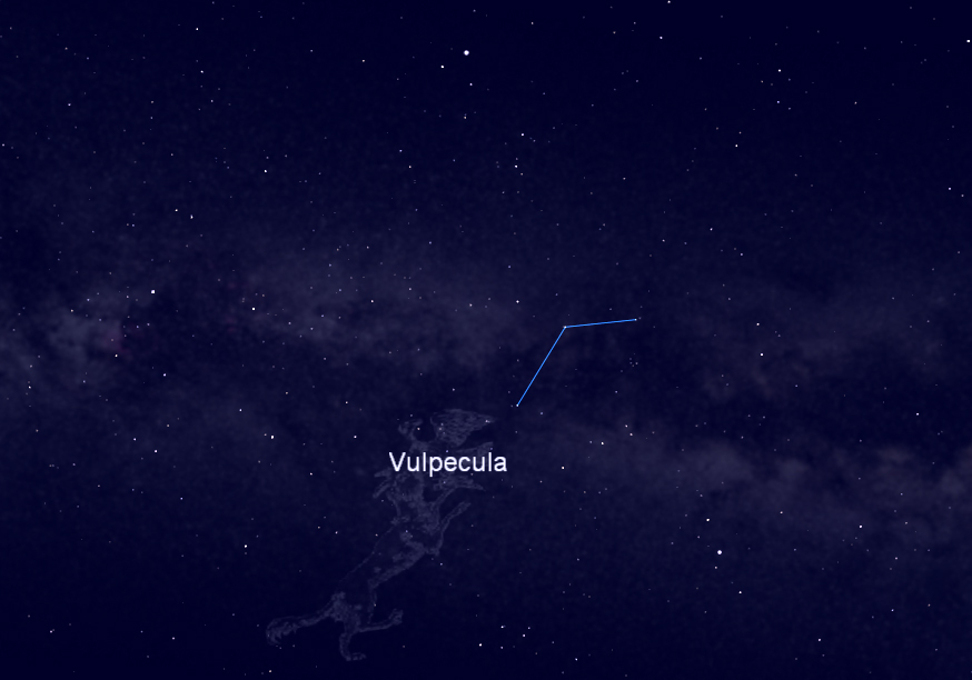 Constellation Vulpecula Sky Map August 2012