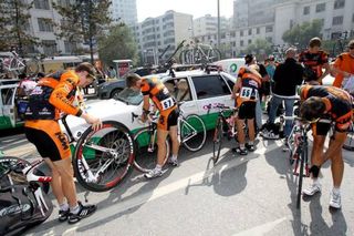 There was plenty going on this morning as the Arbo KTM team prepare for the stage.